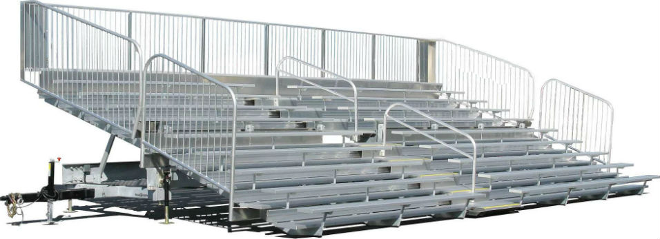 10-row Timberfell bleacher at outdoor festival