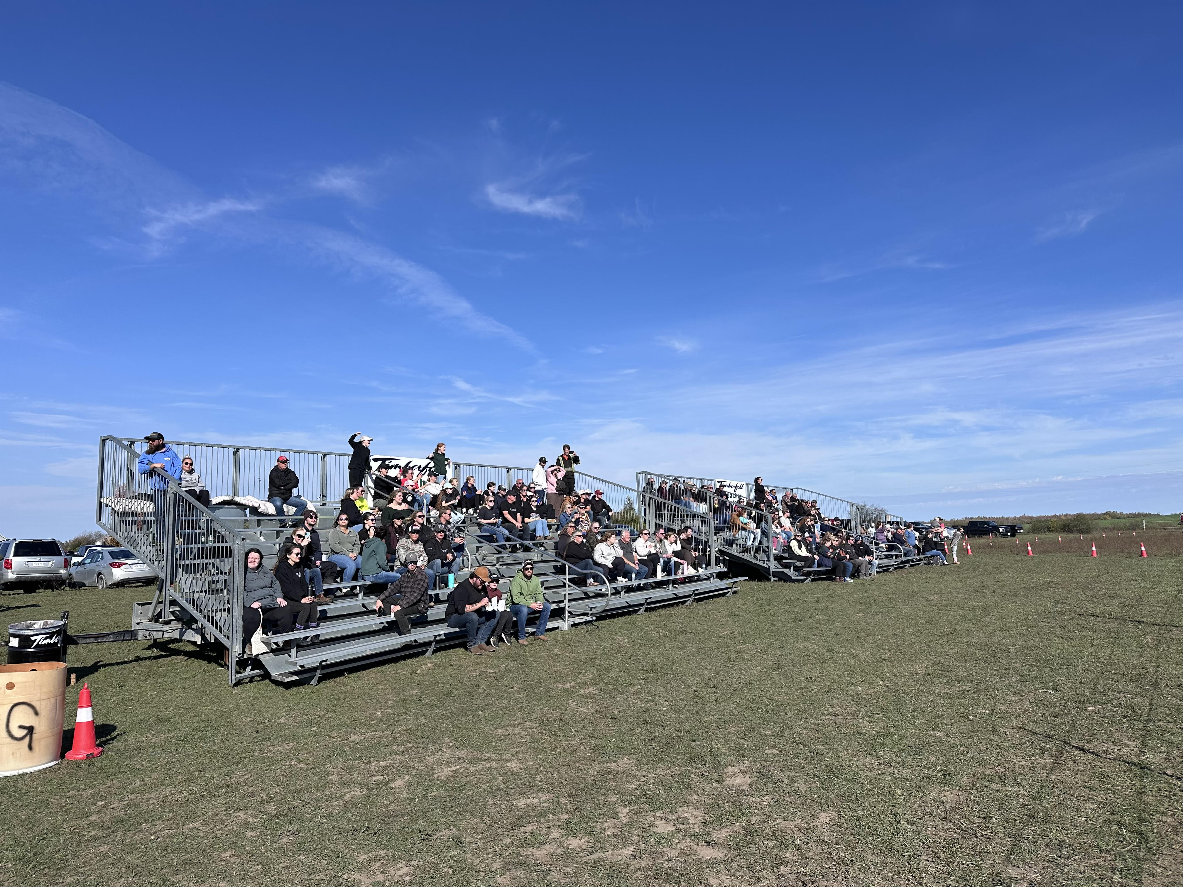 Timberfell bleachers filled with spectators
